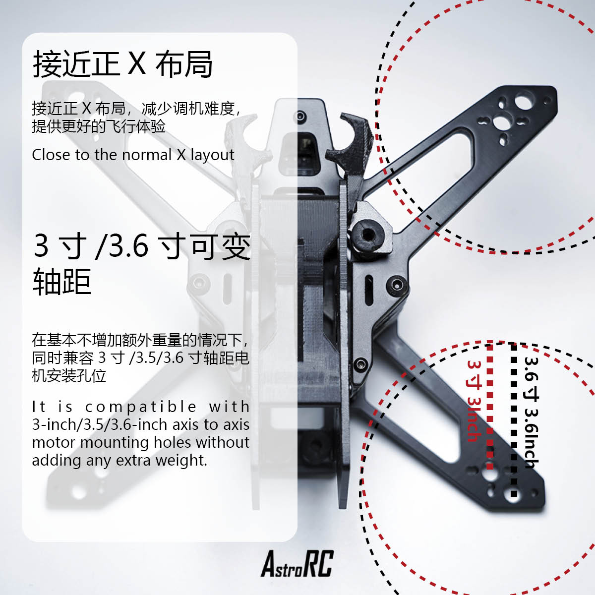 AstroRC shuttle V2 3.0/3.6inch Frame