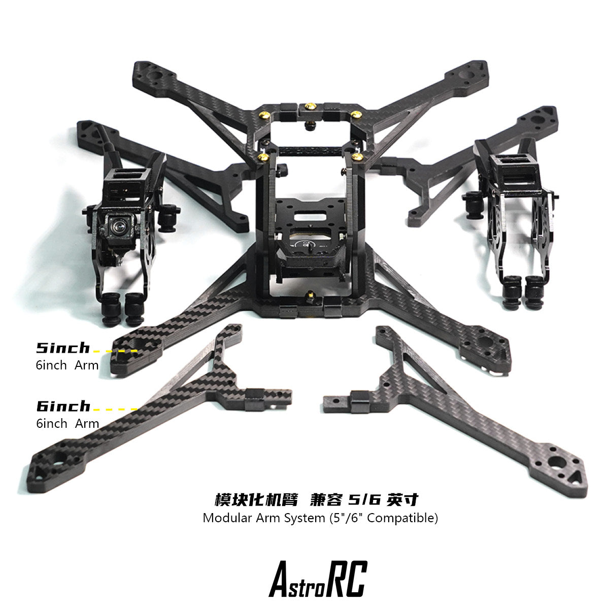 【Frame Only 】AstroRC Shuttle-5 inch Frame Freestyle Toothpick FPV Drone