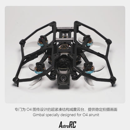 【Frame Only 】AstroRC  CarbonFly 80  1.8inch（80mm)tinywhoop Frame O4 version