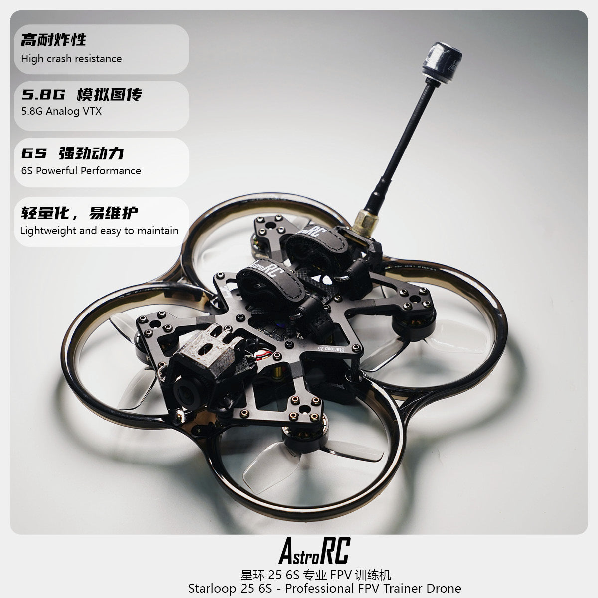 [PNP/BNF]  2.5-Inch FPV Drone Starloop 25 5.8G Analog VTX Kit – 6S Power Cinewhoop Ducted Quadcopter