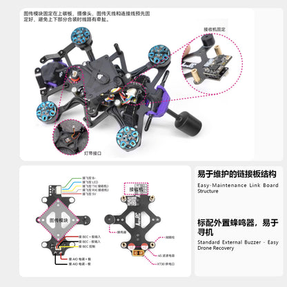 [PNP/BNF]  2.5-Inch FPV Drone Starloop 25 5.8G Analog VTX Kit – 6S Power Cinewhoop Ducted Quadcopter