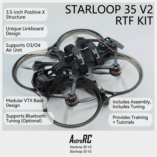 【3.5-inch】StarLoop 35 V2 Upgraded Edition AstroRC O4 HD Digital FPV Whoop Drone