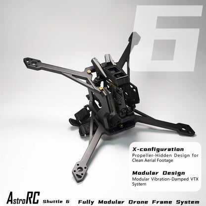 【Frame Only 】AstroRC Shuttle-6 inch Frame Freestyle  Toothpick FPV Drone
