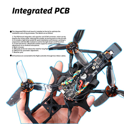 【Frame Only 】AstroRC 35V2 3.5-inch Frame Second Generation Injection Molding Toothpick FPV Racing Drone for Aerial Photography