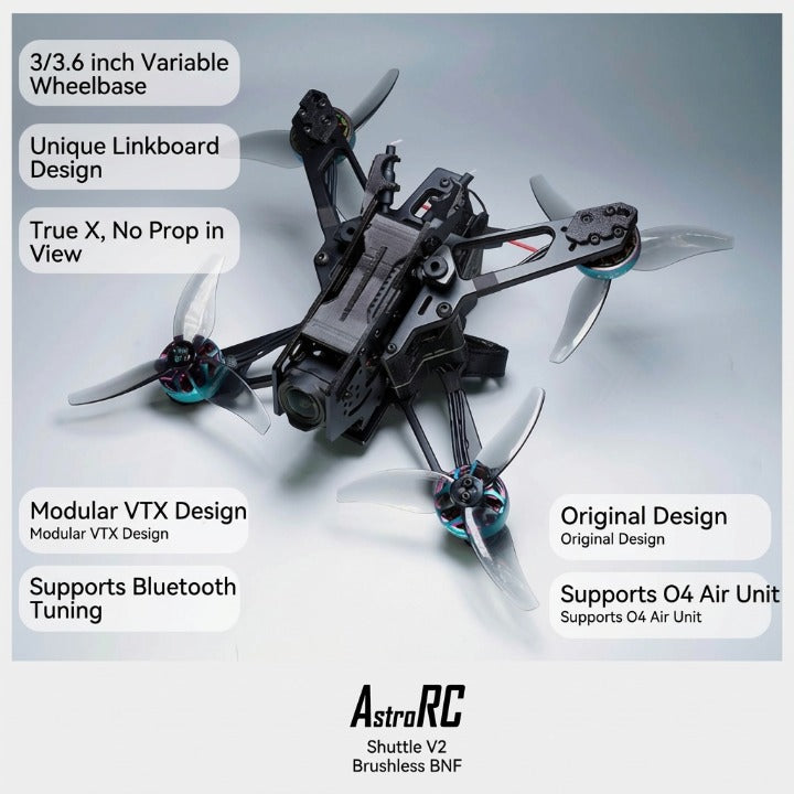 [PNP/BNF] Shuttle V2 3 inch FPV Drone , Modular VTX,Free style