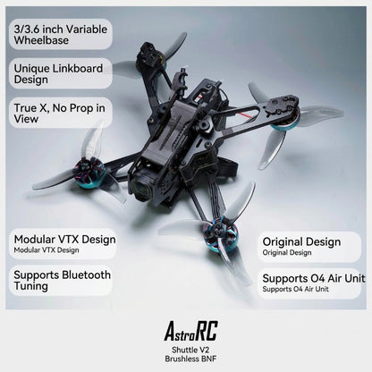 [PNP/BNF] Shuttle V2 3 inch FPV Drone , Modular VTX,Free style