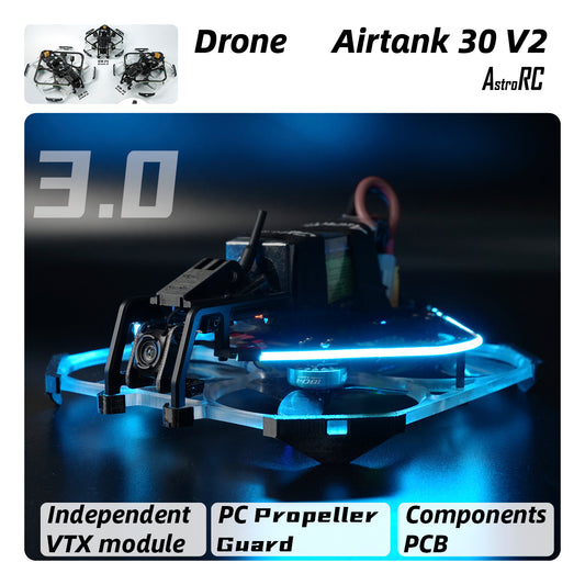 [3-Inch PNP/BNF] AIRTANK 30 V2 Upgraded Ducted FPV Drone with Protective Prop Guards by AstroRC