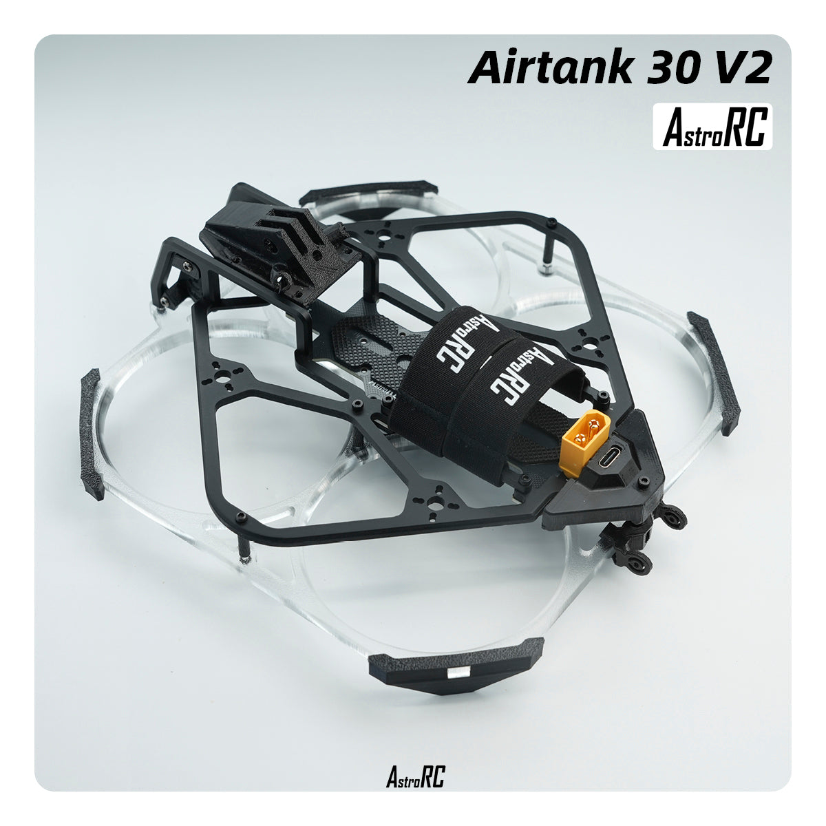 [3-Inch Frame] AIRTANK 30 V2 Upgraded Ducted Cinewhoop Frame with Protective Prop Guards by AstroRC