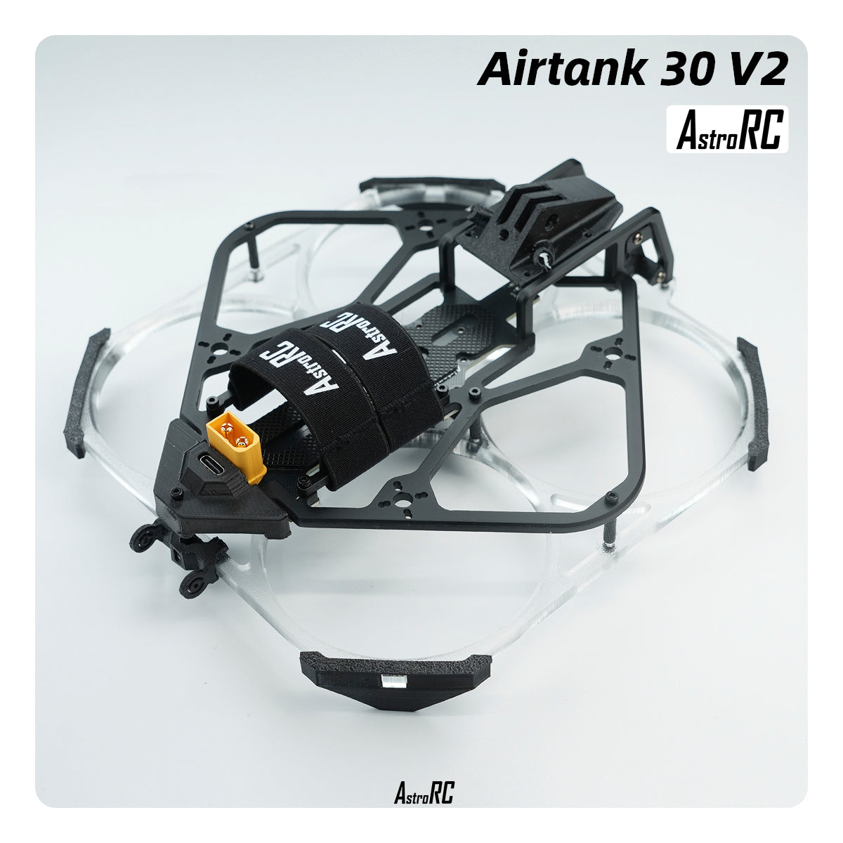[3-Inch Frame] AIRTANK 30 V2 Upgraded Ducted Cinewhoop Frame with Protective Prop Guards by AstroRC