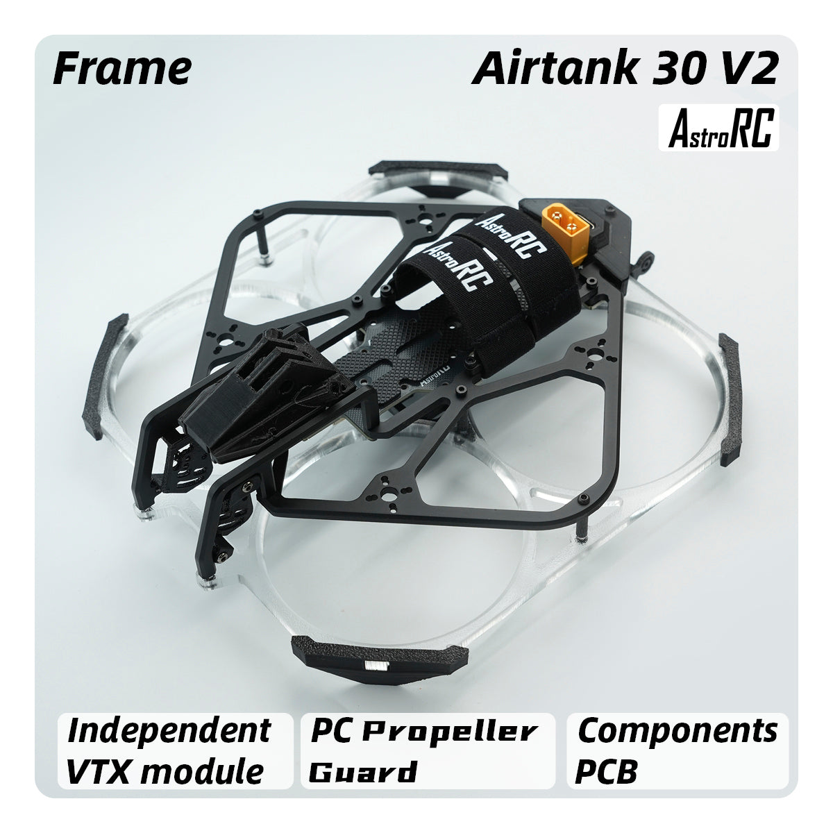 [3-Inch Frame] AIRTANK 30 V2 Upgraded Ducted Cinewhoop Frame with Protective Prop Guards by AstroRC