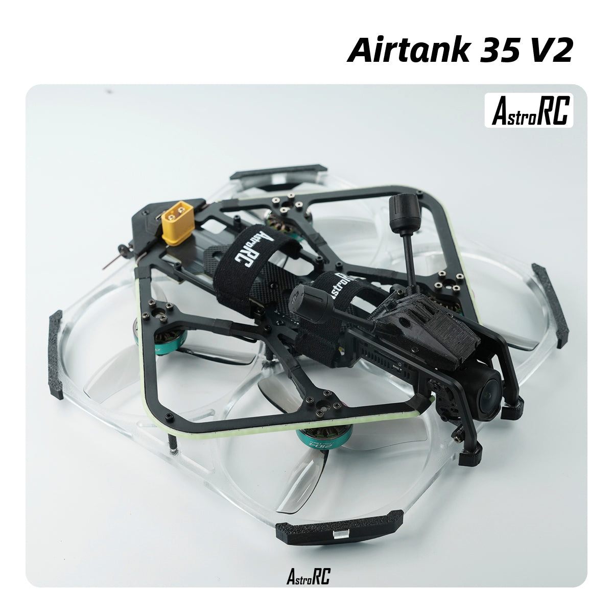 [3.5-Inch PNP/BNF] AIRTANK 35 V2 Upgraded Ducted FPV Drone with Protective Prop Guards by AstroRC