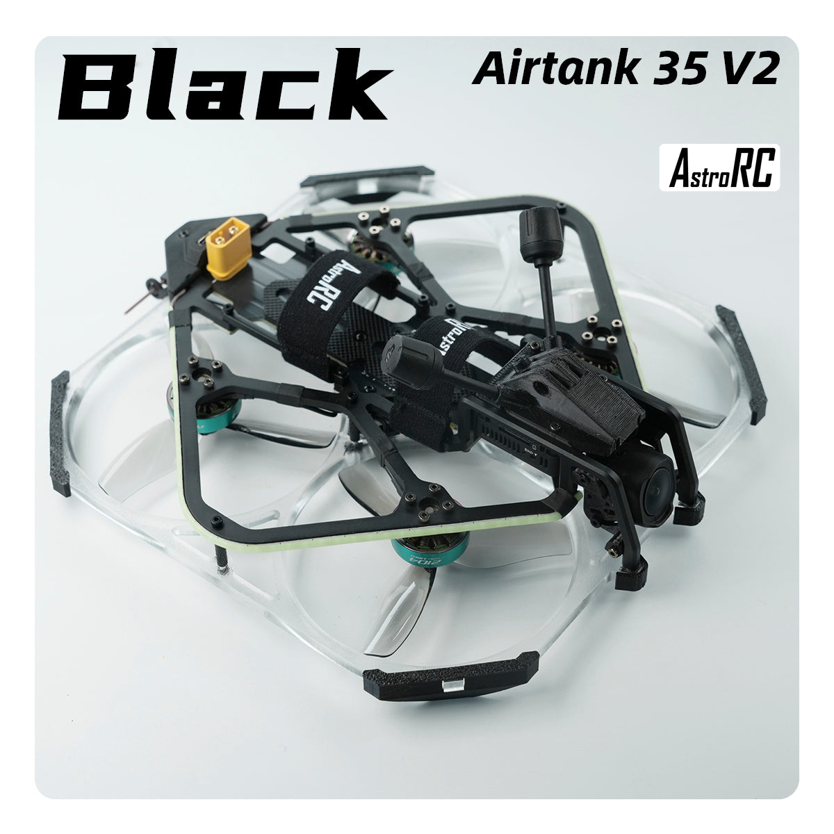 [3.5-Inch PNP/BNF] AIRTANK 35 V2 Upgraded Ducted FPV Drone with Protective Prop Guards by AstroRC