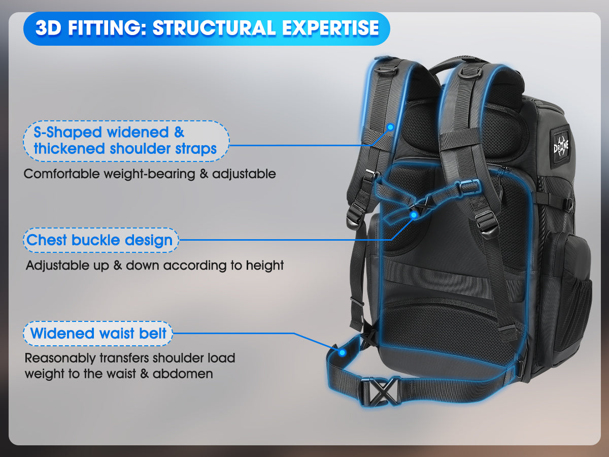 STARTRC 30L BP2 FPV Drone Backpack For DJI Mavic 4 3 Pro/Avata 2/FPV Waterproof Outdoor Camera Backpack with Adjustable Dividers