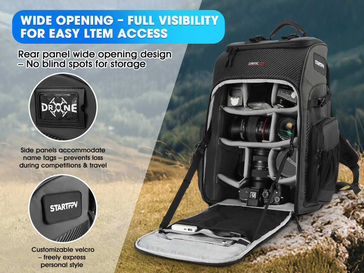 STARTRC 30L BP2 FPV Drone Backpack For DJI Mavic 4 3 Pro/Avata 2/FPV Waterproof Outdoor Camera Backpack with Adjustable Dividers