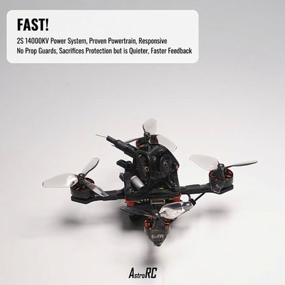 1.8 Inch Kit Flying Burglar 80 Indoor FPV Racing Drone with Analog Video Transmission 1.8" Toothpick Quadcopter