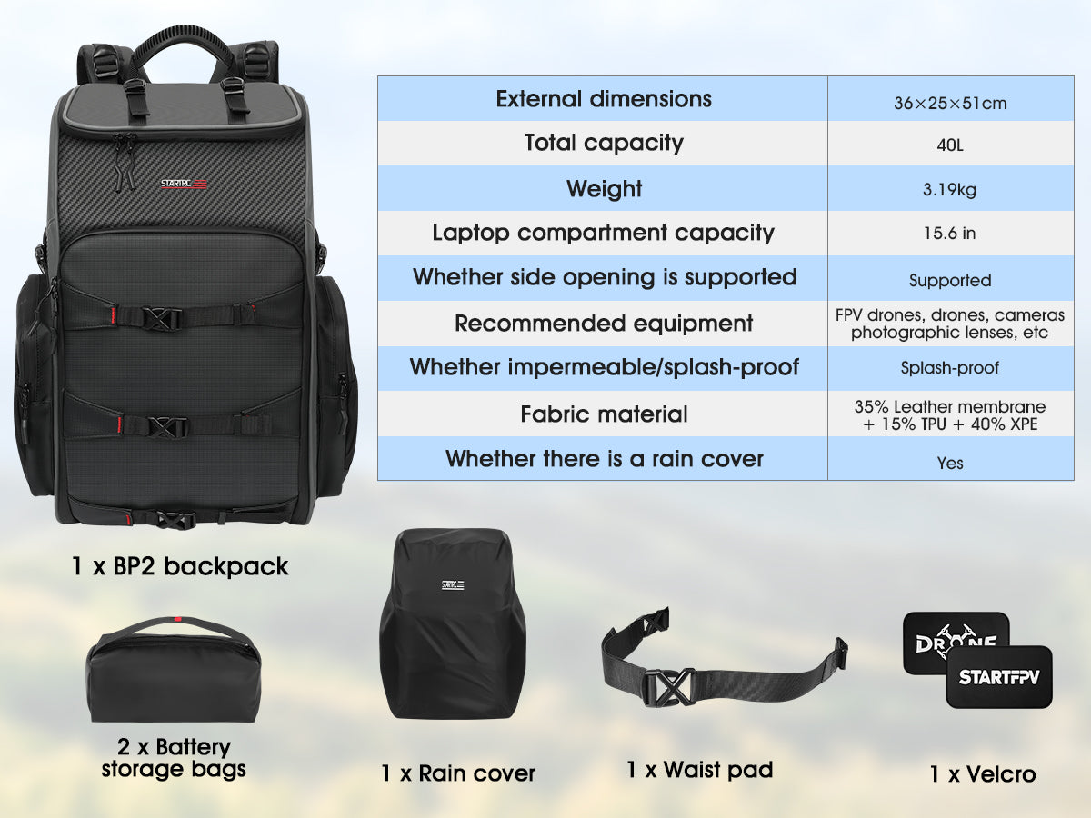 STARTRC 30L BP2 FPV Drone Backpack For DJI Mavic 4 3 Pro/Avata 2/FPV Waterproof Outdoor Camera Backpack with Adjustable Dividers