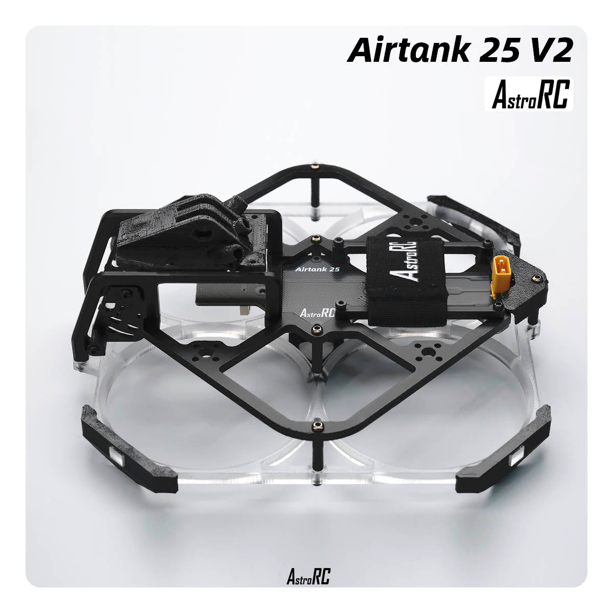 [2.5-Inch Frame] AIRTANK 25 V2 Upgraded Ducted Cinewhoop Frame with Protective Prop Guards by AstroRC