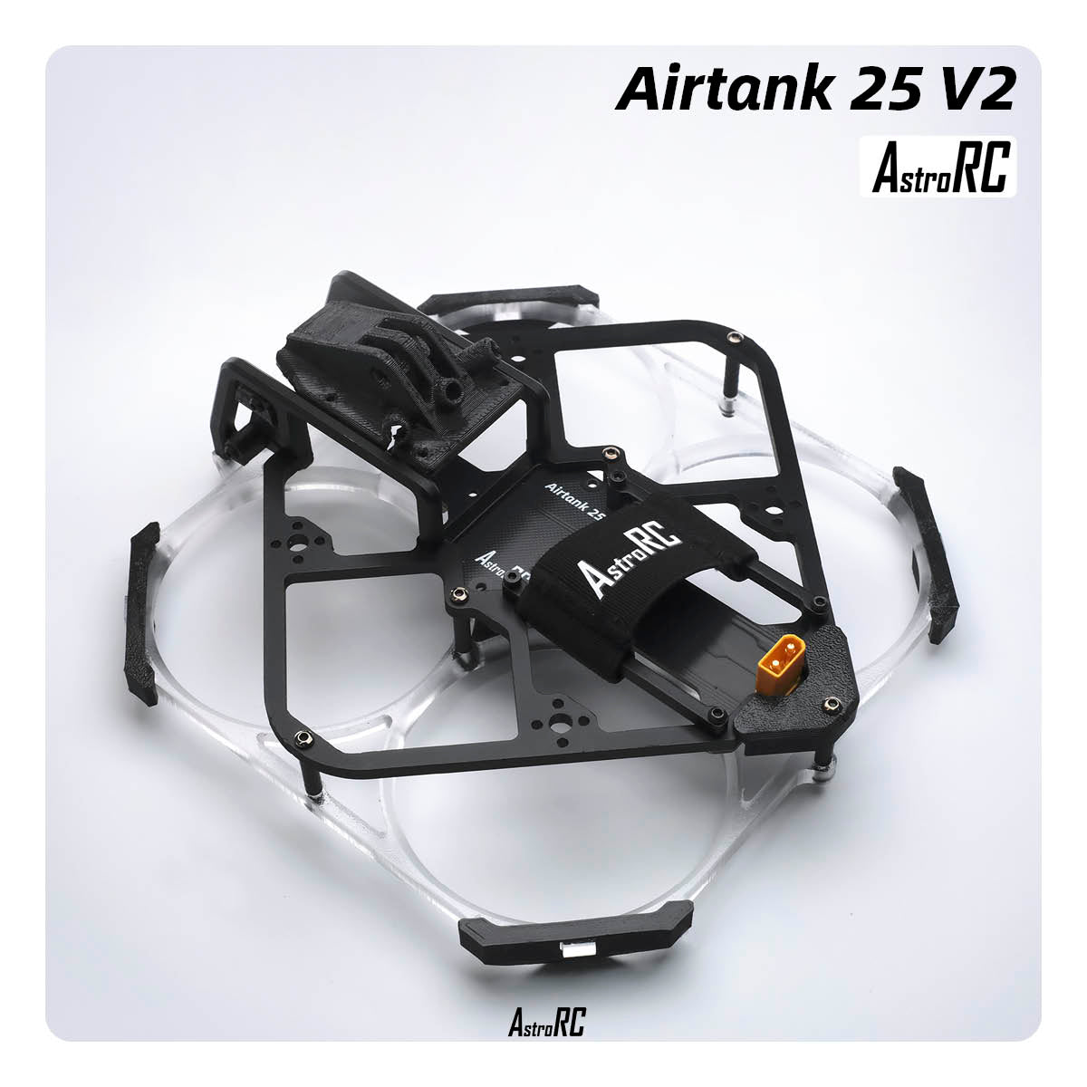 [2.5-Inch Frame] AIRTANK 25 V2 Upgraded Ducted Cinewhoop Frame with Protective Prop Guards by AstroRC