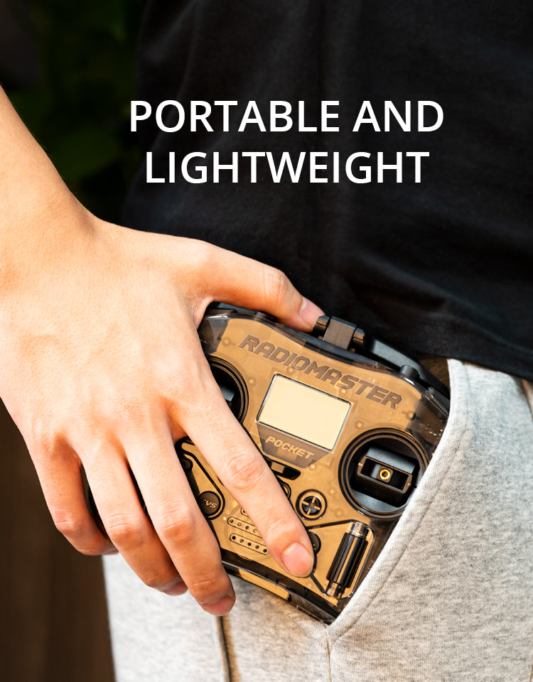 Radiomaster Pocket Hall Gimbal Transmitter Remote Control Portable Lightweight Built In LED Light Foldable Antenna