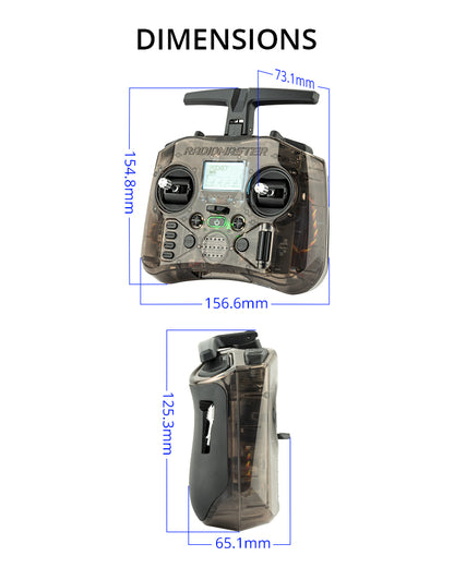 Radiomaster Pocket Hall Gimbal Transmitter Remote Control Portable Lightweight Built In LED Light Foldable Antenna